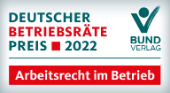 Deutscher Betriebsrätepreis 2022. Bund-Verlag. Link zur Startseite des Preises.