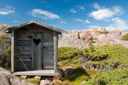 Toilette Hütte Berge Wanderung