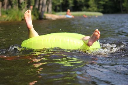 Schwimmen Baden Fluss Sommer Hitze Abkühlung