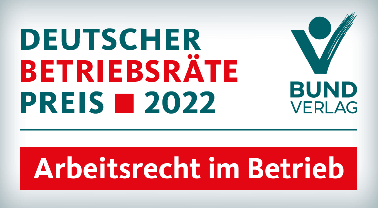 Deutscher Betriebsrätepreis 2022. Bund-Verlag. Link zur Startseite des Preises.