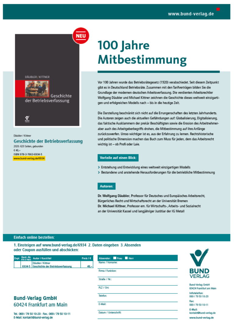 Werbeblatt_6934_Däubler_Geschichte_Betriebsverfassung_Cover